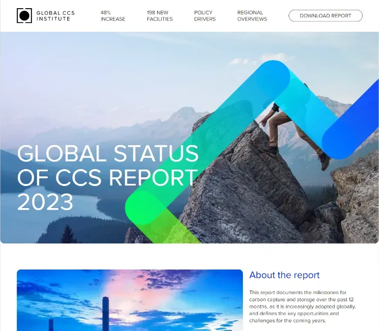 Screenshot of Global CCs Institute website homepage